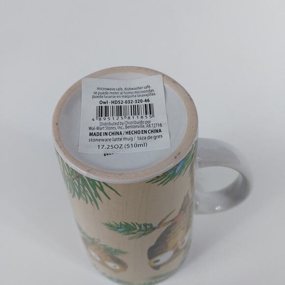 100% Stoneware Owl Mug 6” 16 oz Coffee Mug Tea - Picture 3 of 3